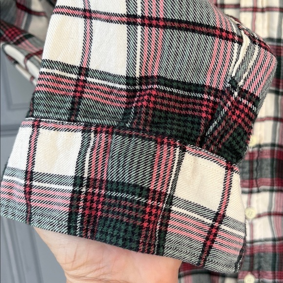 J. Crew Men’s Flannel Plaid Button-Down Shirt, Red Green 100% Cotton, Size S - Picture 3 of 10